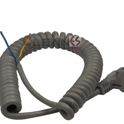 İnoksan Banket Arabası Fişli Spiral Kablo 3x1.5 mm² Gri L Tipi Fişli