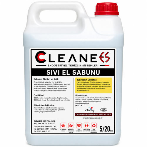 Sıvı El Sabunu 20 Kg | Endüstriyel El Temizleme Ürünü